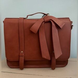 Ecosusi Backpack for Women Briefcase Messenger Bag - Tan